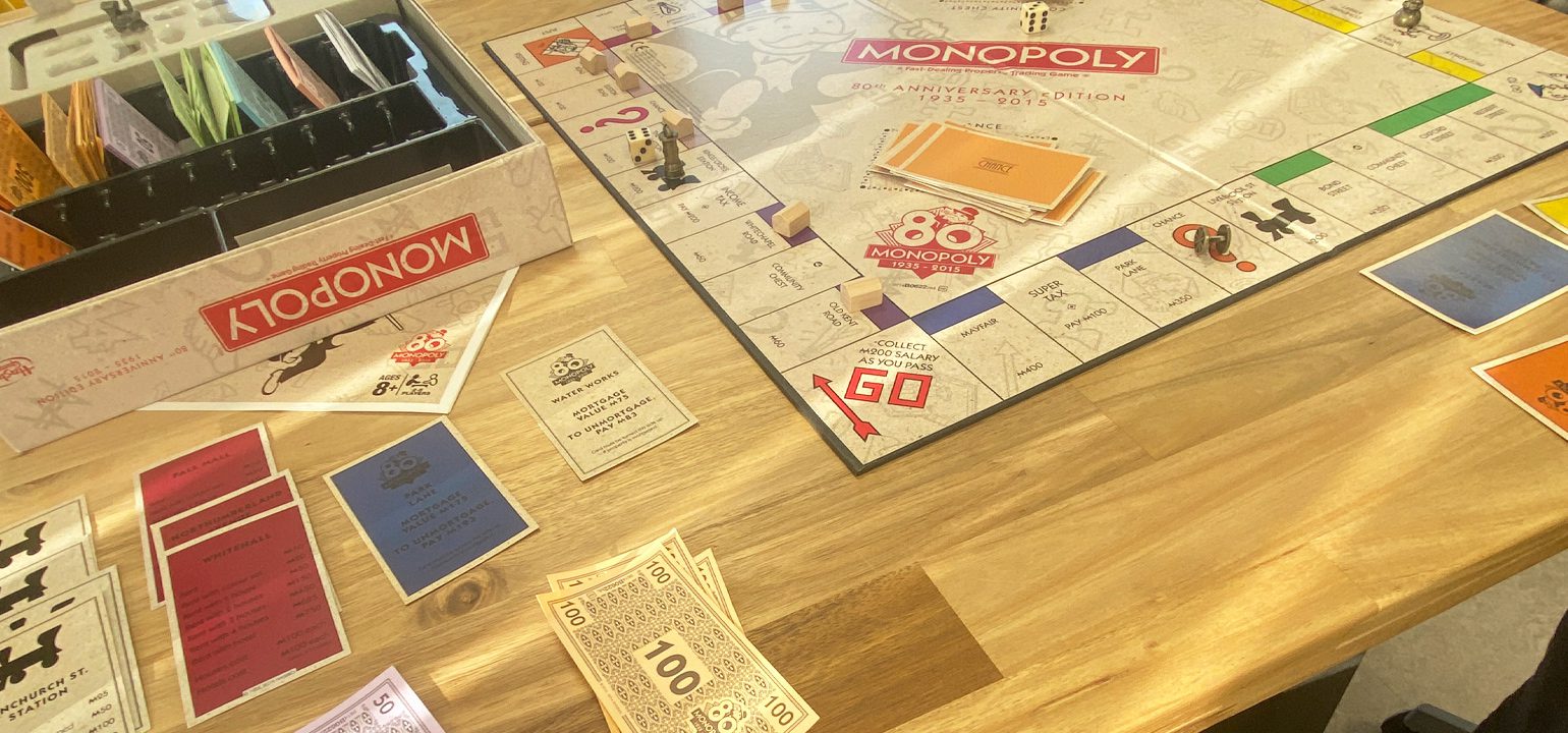 Monopoly game night as a team.